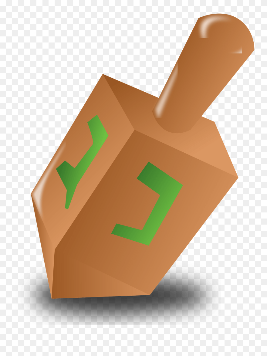 Free To Use &amp, Public Domain Jewish Clip Art - Animated Dreidel - Png Download