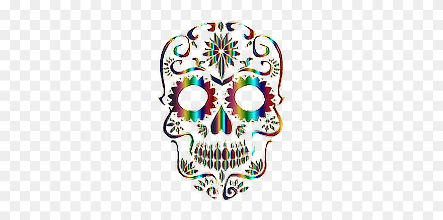 #dayofthedead #diadelosmuertos #sugarskull #skeleton - Sugar Skull Clipart Transparent Background - Png Download