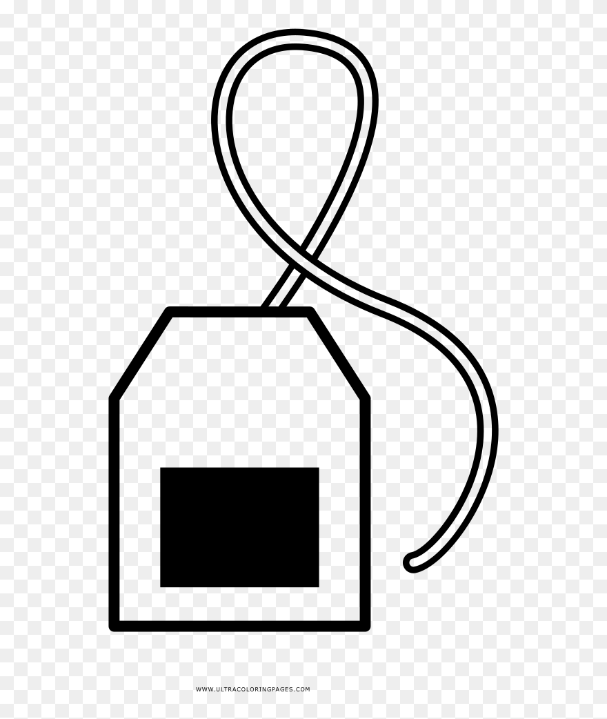 Tea Bag Coloring Page Clipart