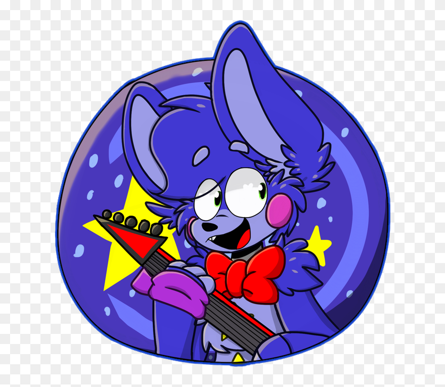 # #fnaf6 - Rockstar Bonnie Fan Art Clipart