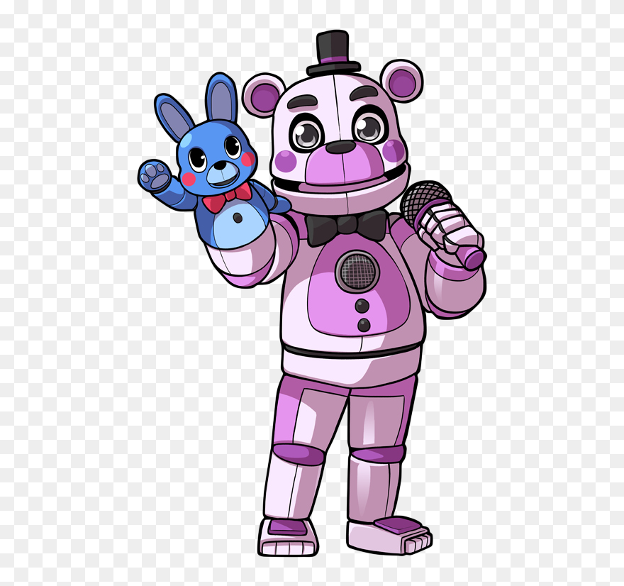 Funtime Freddy Clipart Vector Black And White Library - Fnaf Funtime Freddy Chibi - Png Download