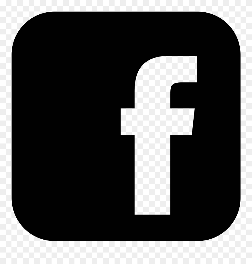 Black Facebook Logo Vector Clipart