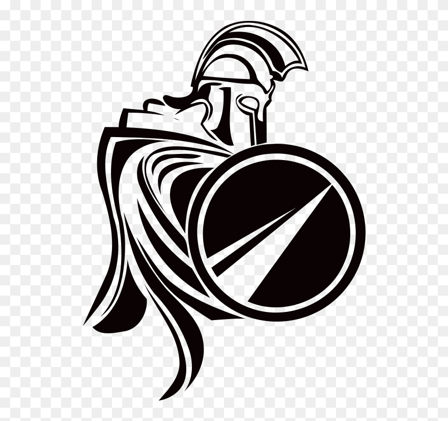 Spartan Clipart Black And White - Spartan Transparent - Png Download