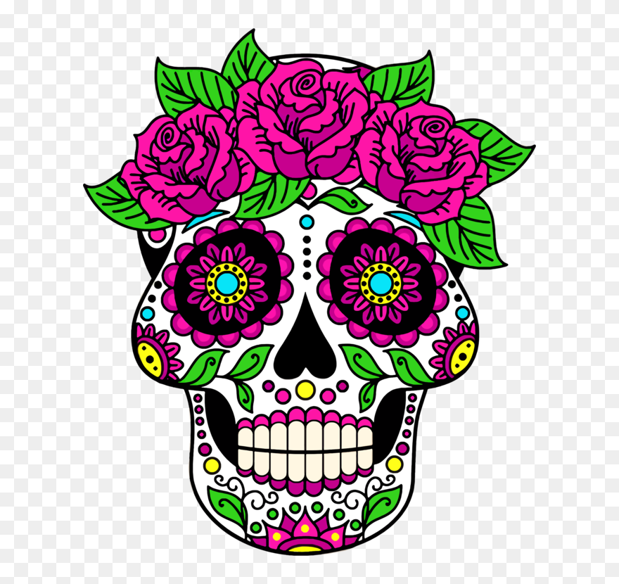 Sugar Skull - Transparent Background Sugar Skull Clipart - Png Download
