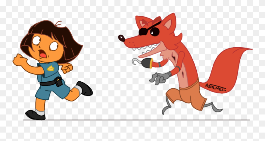 Dora, Foxy, And Five Nights At Freddy"s Image - Fnaf Dora Clipart