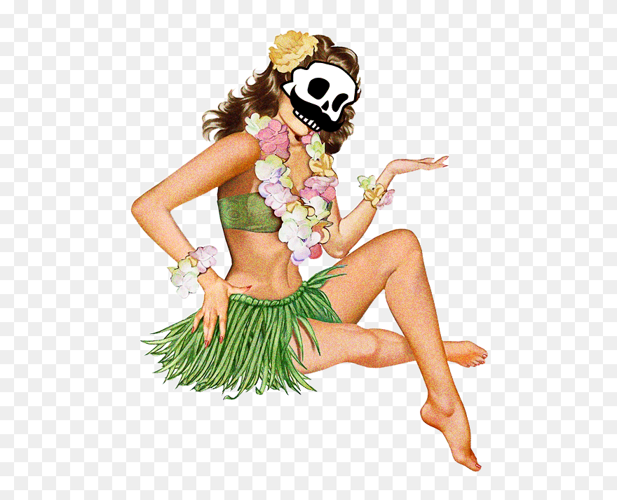 Contact-hula - Hawaiian Girl Pin Up Clipart