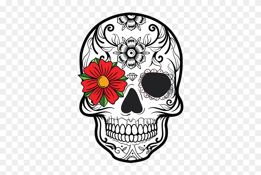 Skull Drawing Day Of The Dead Clipart
