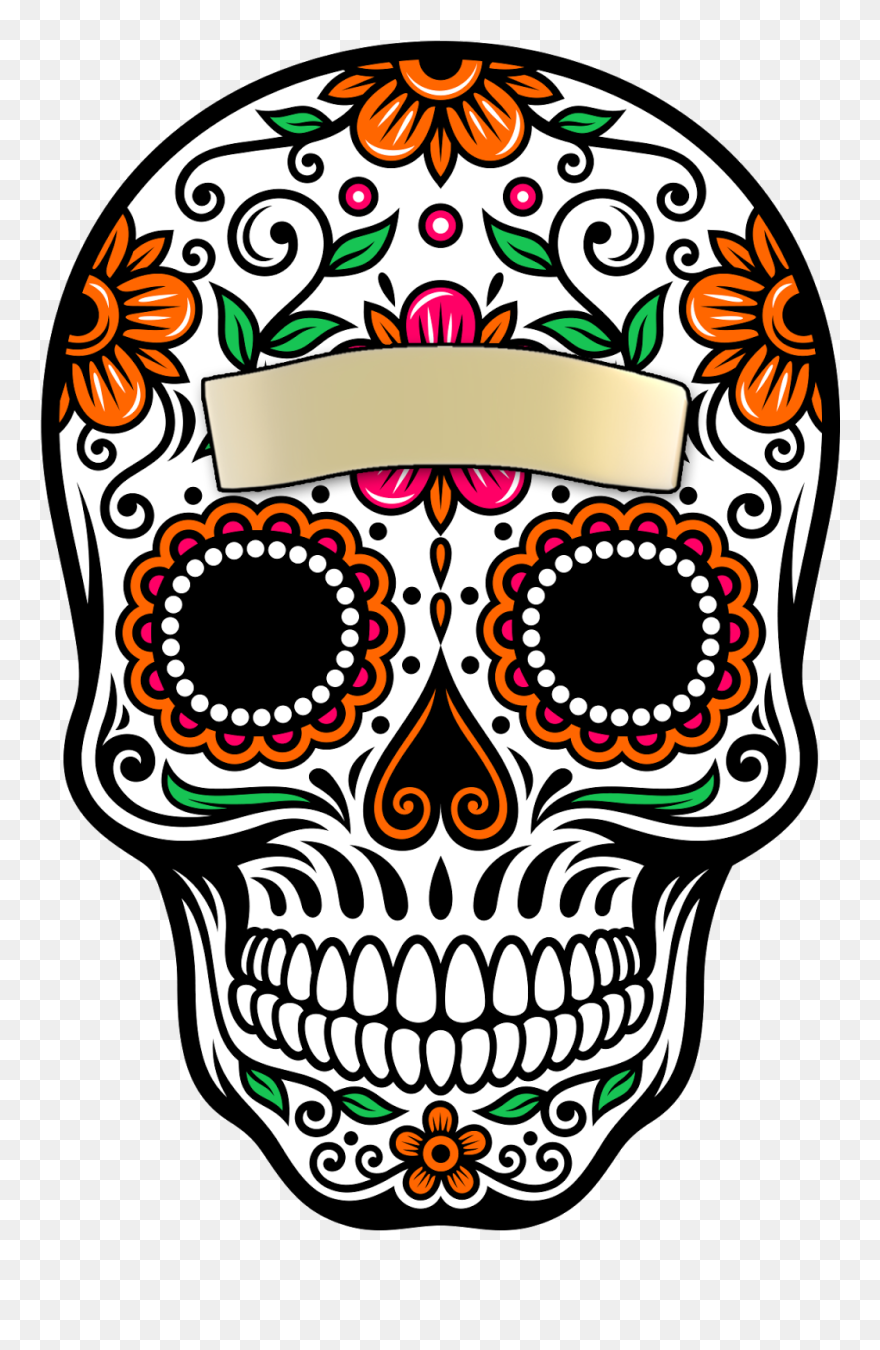 Transparent Day Of The Dead Clipart - Dia De Los Muertos Skull - Png Download