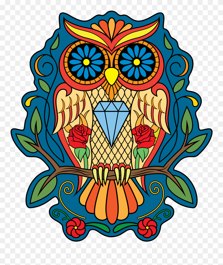 Buho Dia De Los Muertos Clipart