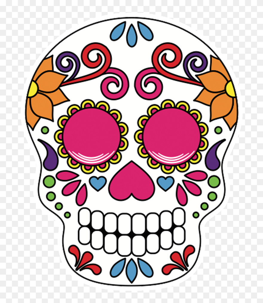 Halloween Sugar Skull Clipart Graphic Transparent Library - Clipart Sugar Skull Png
