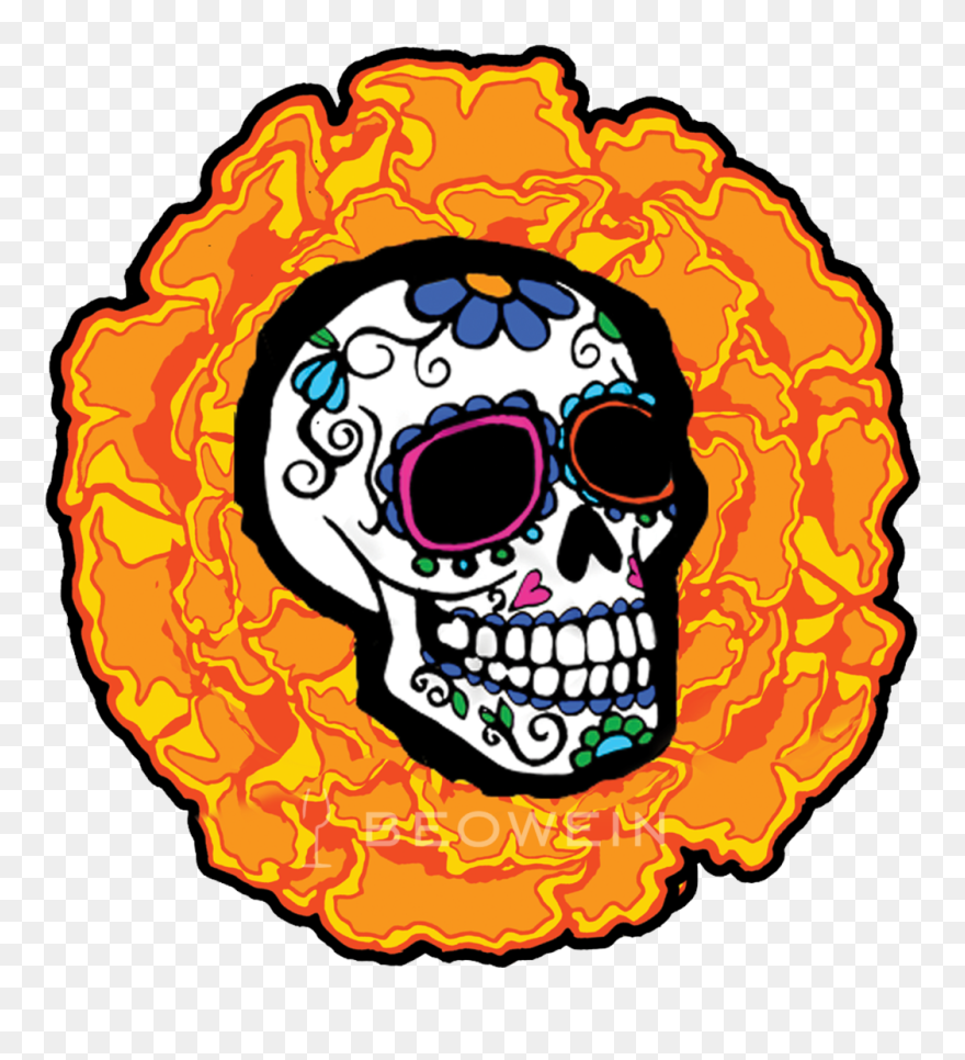 Day Of The Dead Beer Logo Clipart