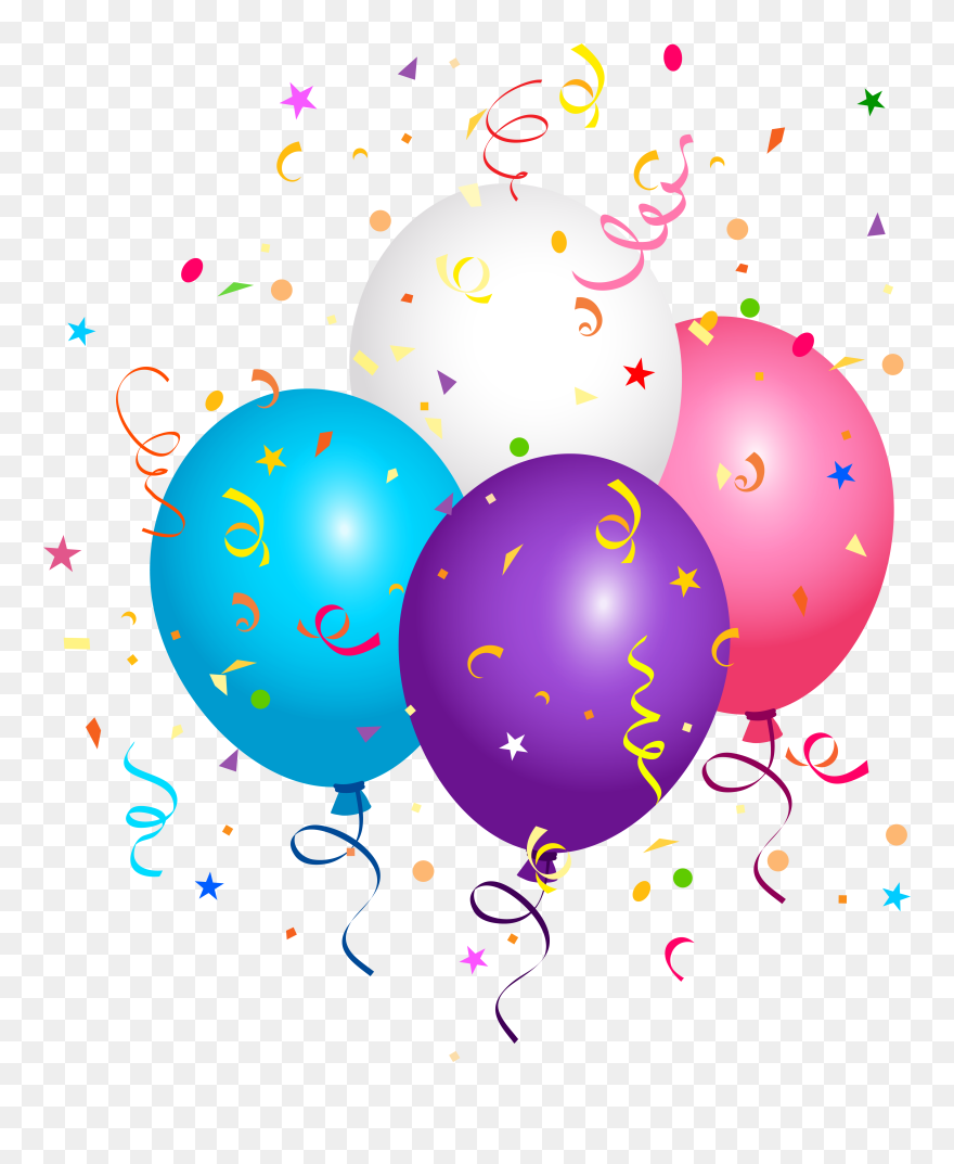 Clipart Balloons New Years Eve, Clipart Balloons New - Transparent Background Birthday Balloons Clipart - Png Download