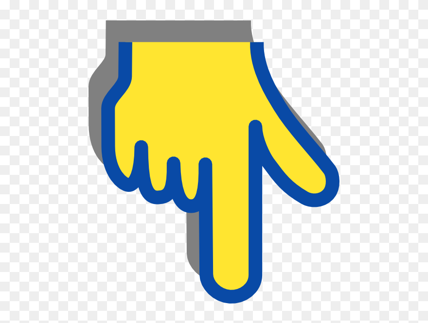 Finger Pointing Down Clipart - Png Download