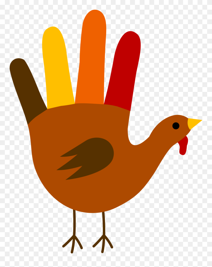 Draw A Turkey Hand Clipart