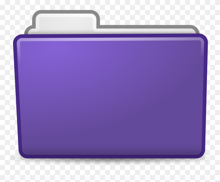 Icon Big Image Png - Purple Folder Clipart Transparent Png