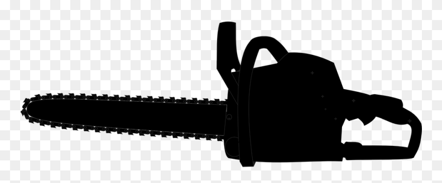 Chainsaw Clipart Black And White - Png Download