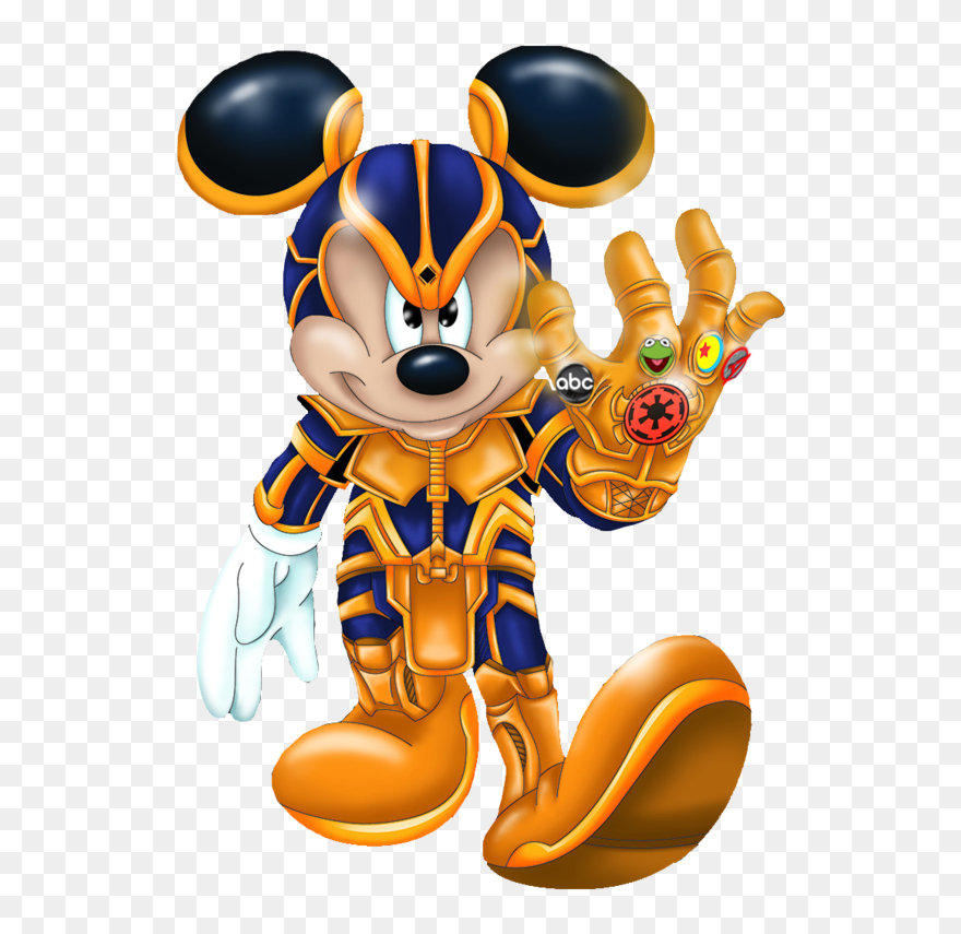 Abc Ex Cartoon Animated Cartoon Mascot Clip Art - Mickey Mouse Infinity Gauntlet - Png Download