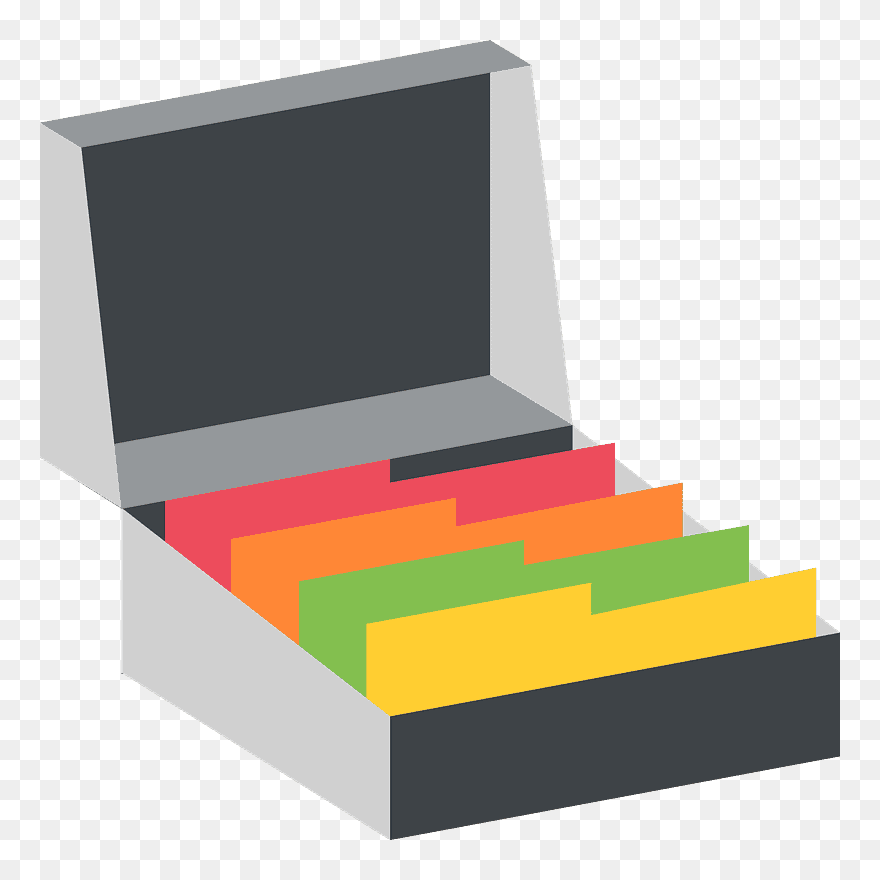 Card File Box Emoji Clipart - Graphic Design - Png Download