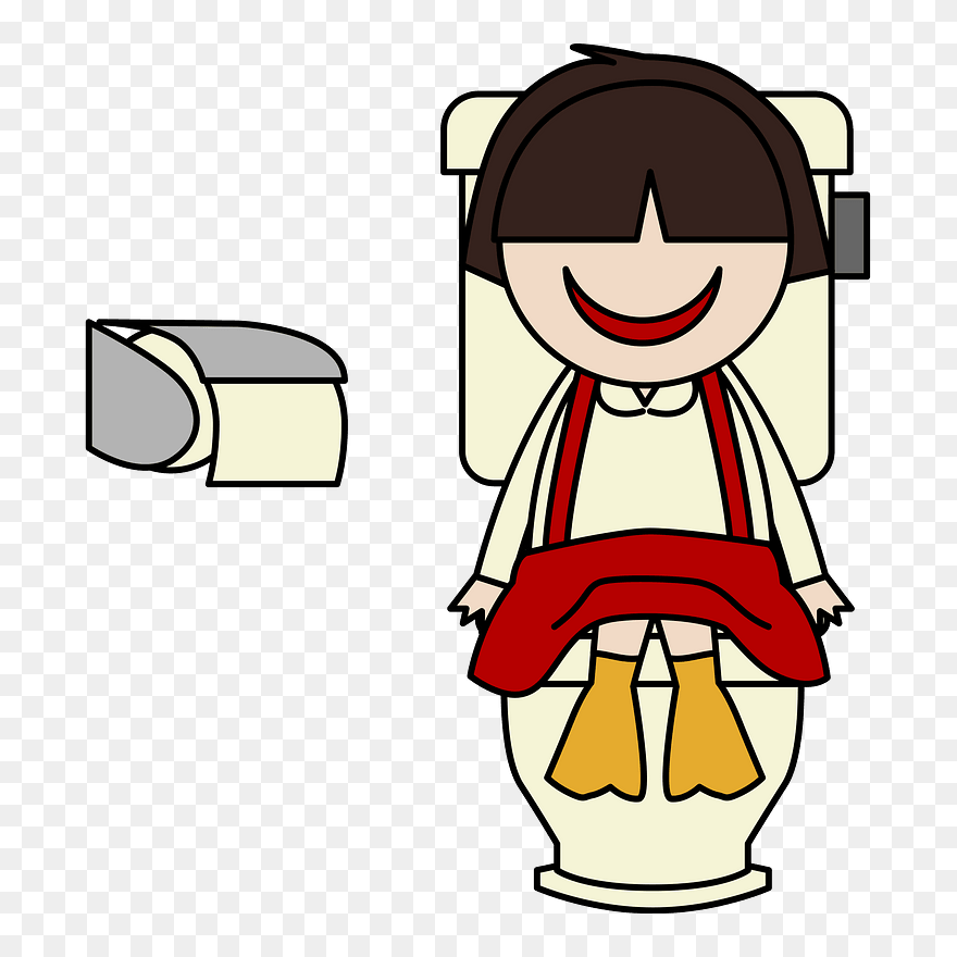 Hanako San Ghost Clipart - トイレ に 座る イラスト - Png Download