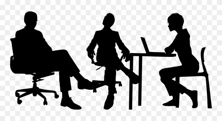 Office Meeting Silhouette Clipart