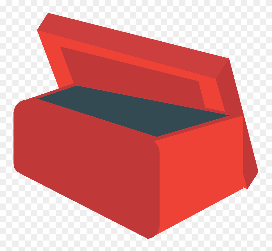 Card File Box Emoji Clipart - Storage Chest - Png Download