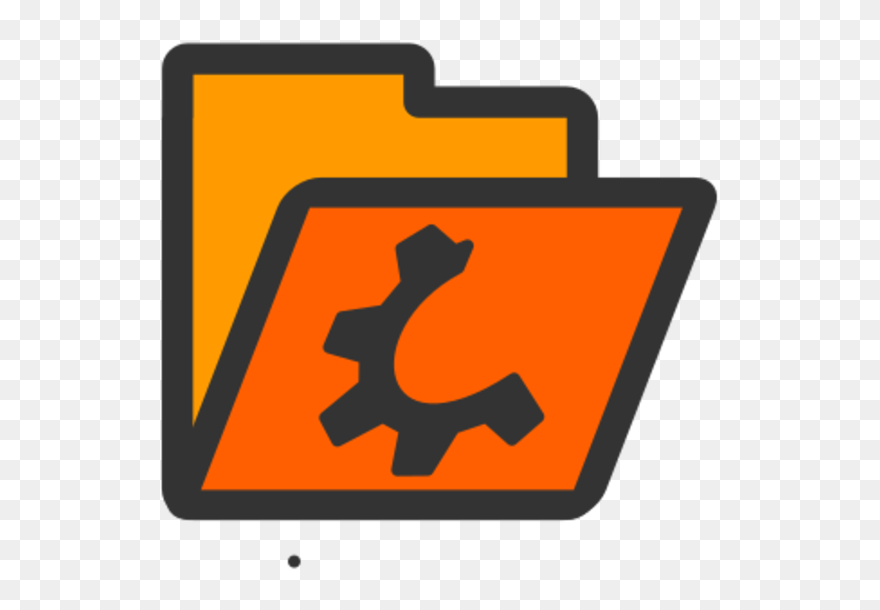 Folder Orange Open - Folder Open Closed Icon Png Clipart