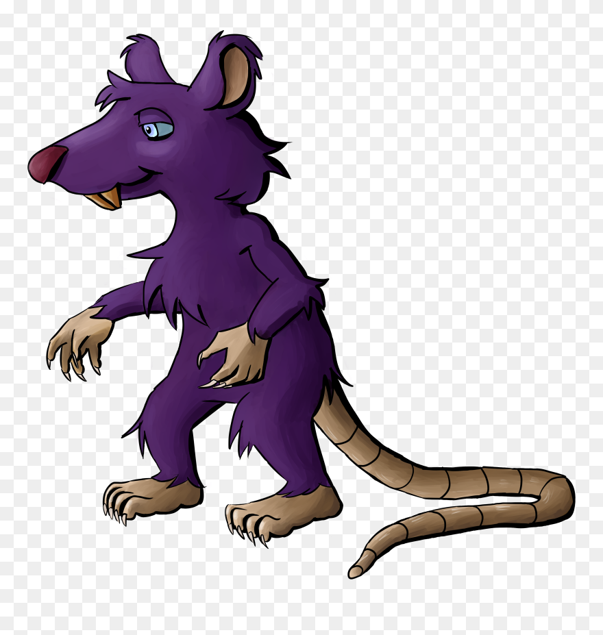 Purple Rat - Purple Rat Transparent Clipart