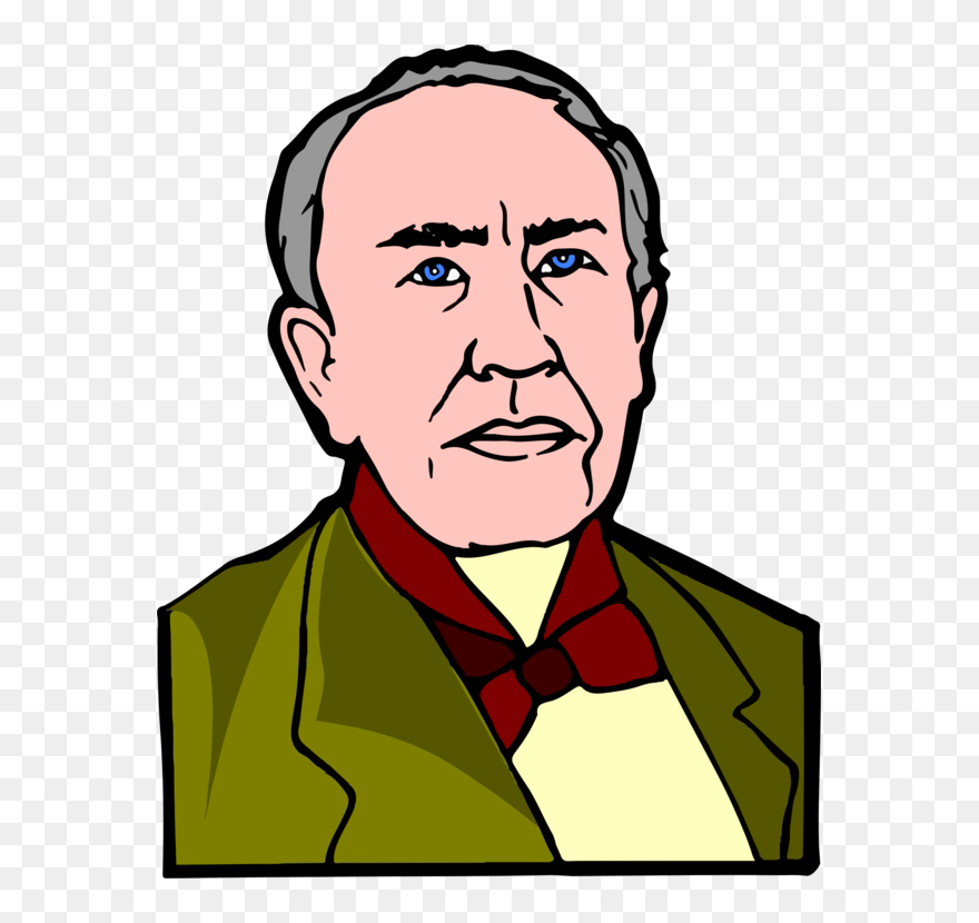 Thomas Edison Drawing Incandescent Light Bulb Invention - Drawings Of Thomas Edison Clipart