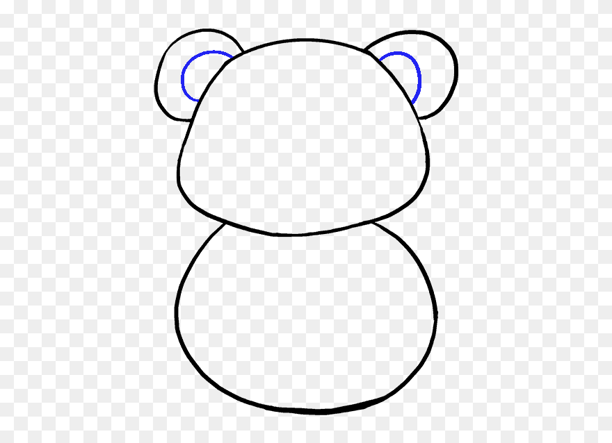 How To Draw Cartoon Panda - Panda Drawing Sketch Clipart