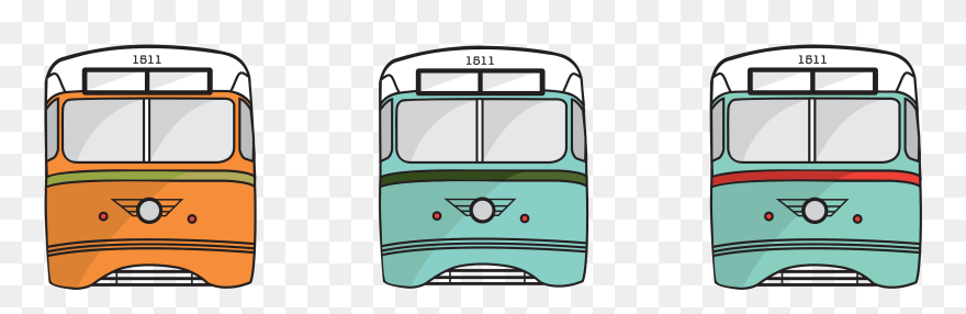 El Paso Streetcar Color Schemes Clipart