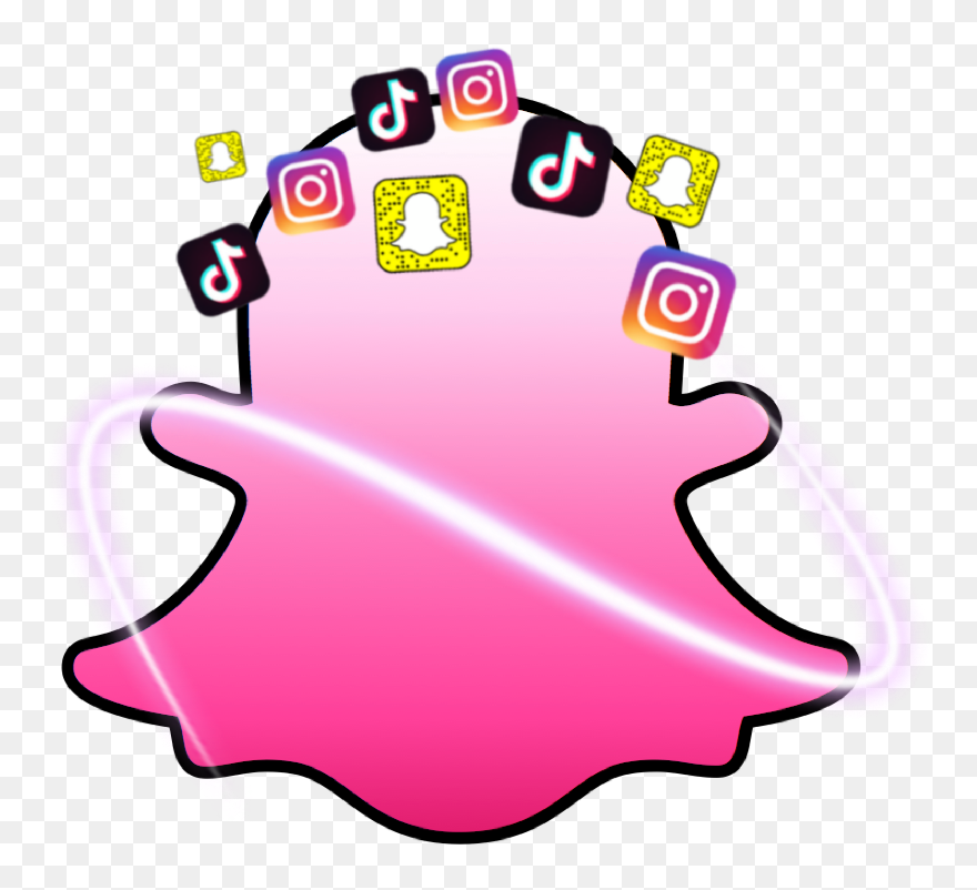 Snapchat Snap Intagram Tiktok Cellphone - Pink Tik Tok Logo Clipart