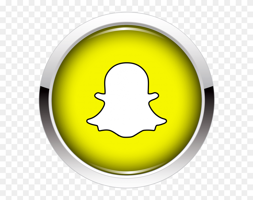 Snapchat Icon Button Png Image Free Download Searchpng - Circle Clipart