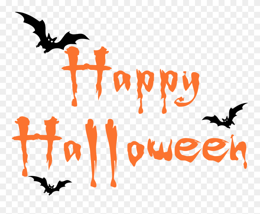 Spooky Happy Halloween Clipart - Png Download