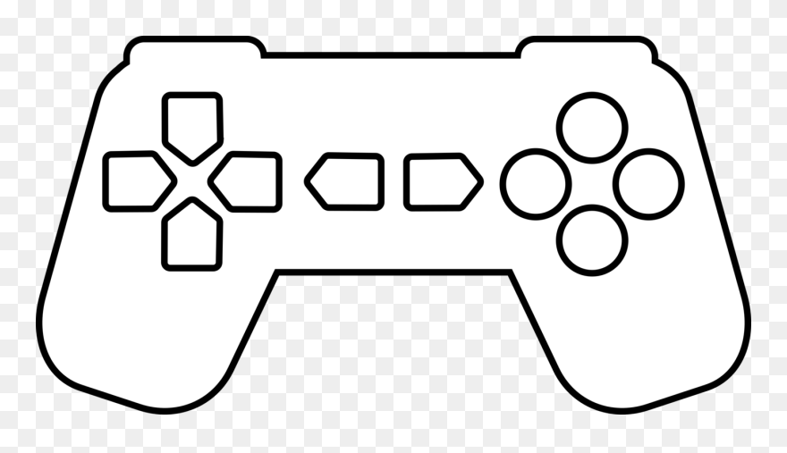 Line Art,angle,area - Game Controller Clipart - Png Download