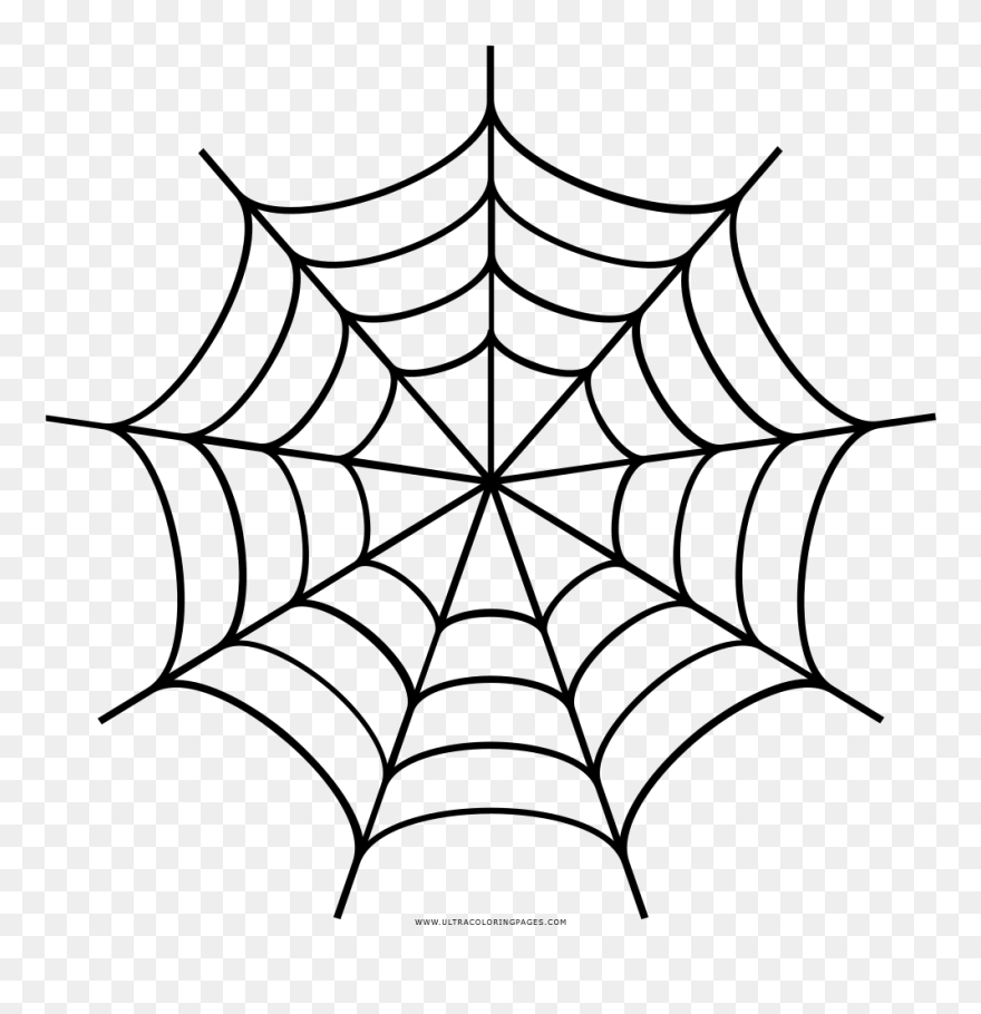Spider Web Clipart Black And White - Png Download