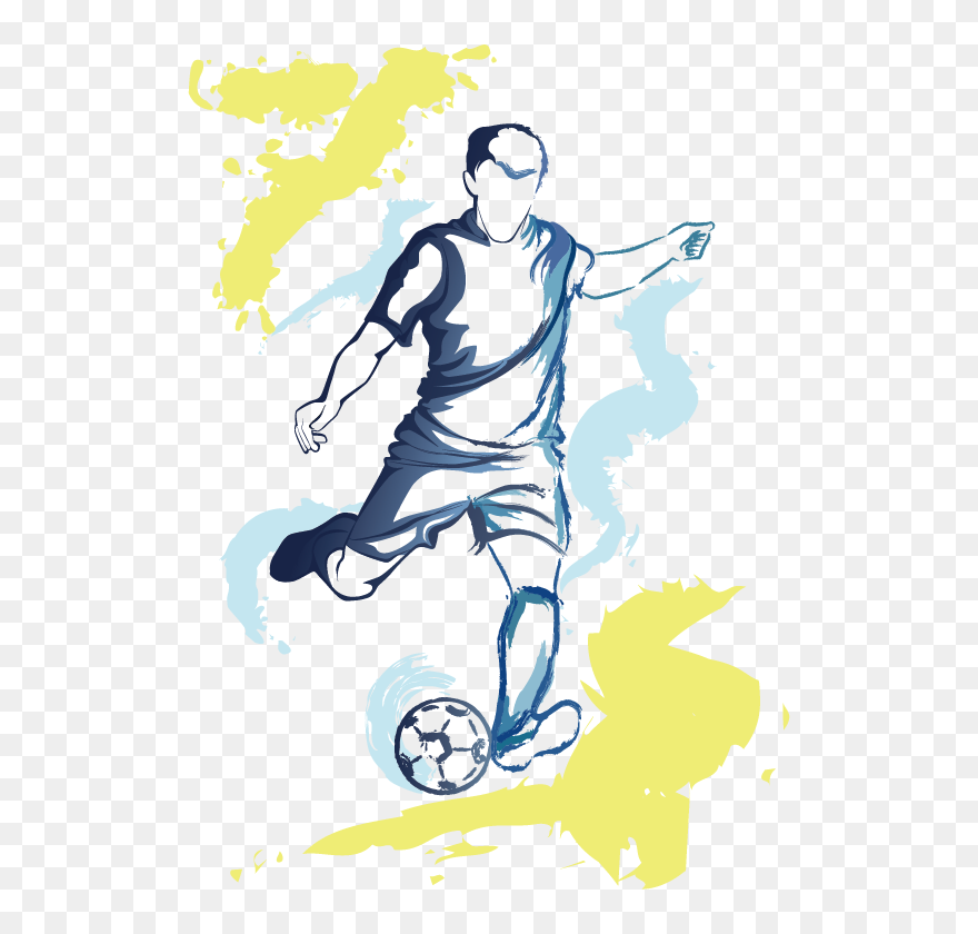 Players Football Kickball Drawing Png File Hd Clipart - Football Players Vector Png Transparent Png