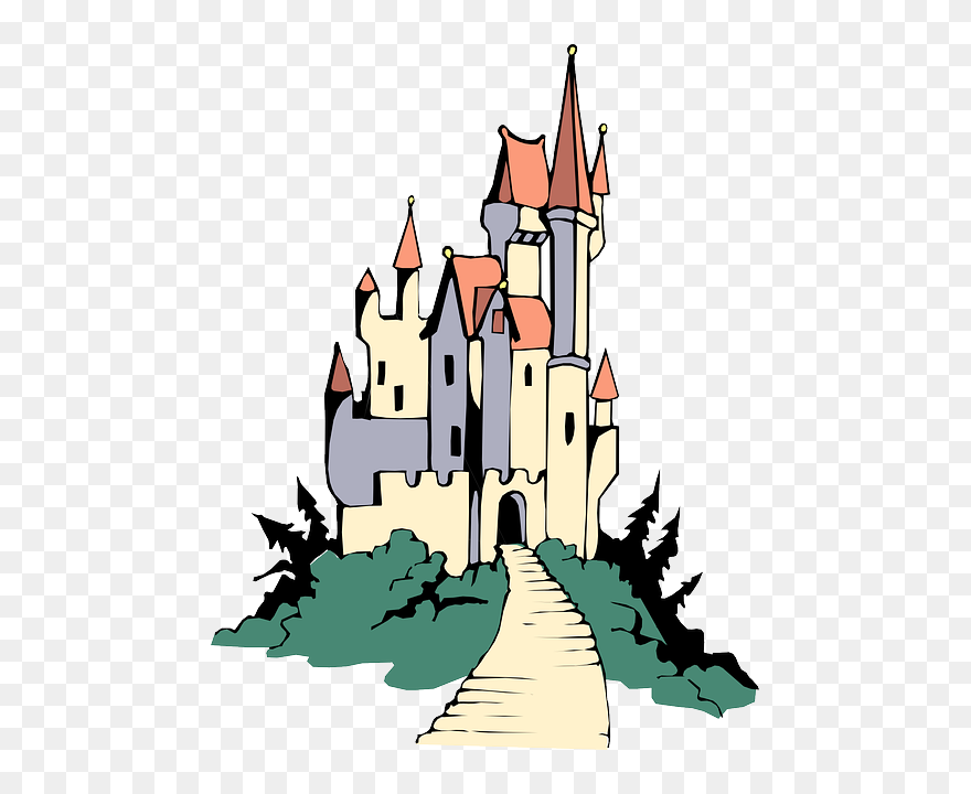 Castle, Royal, Path, Towers, Fairytale - Kingdom Clipart Transparent - Png Download