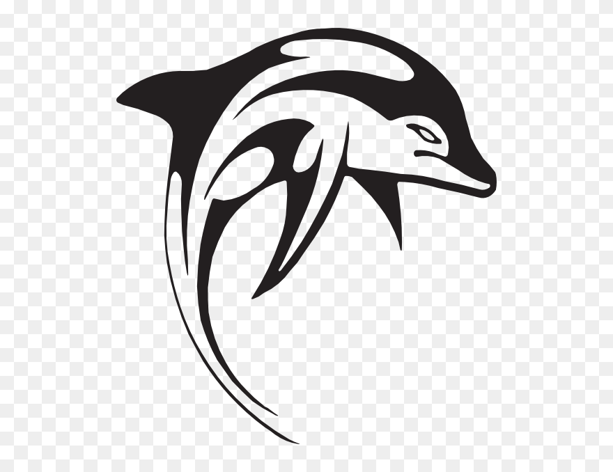 Bottlenose Dolphin Paper Decal Clip Art - Dolphin Logo Png Transparent Png