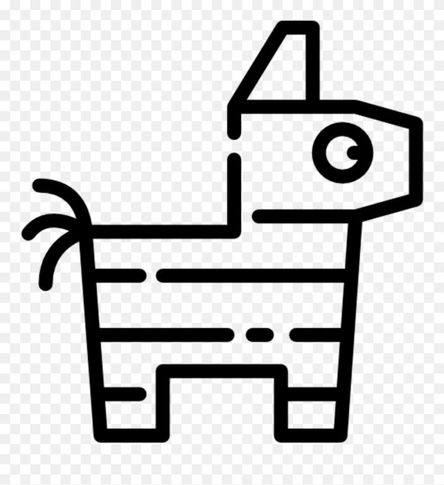 Mexican Party Black And White Icon Clipart