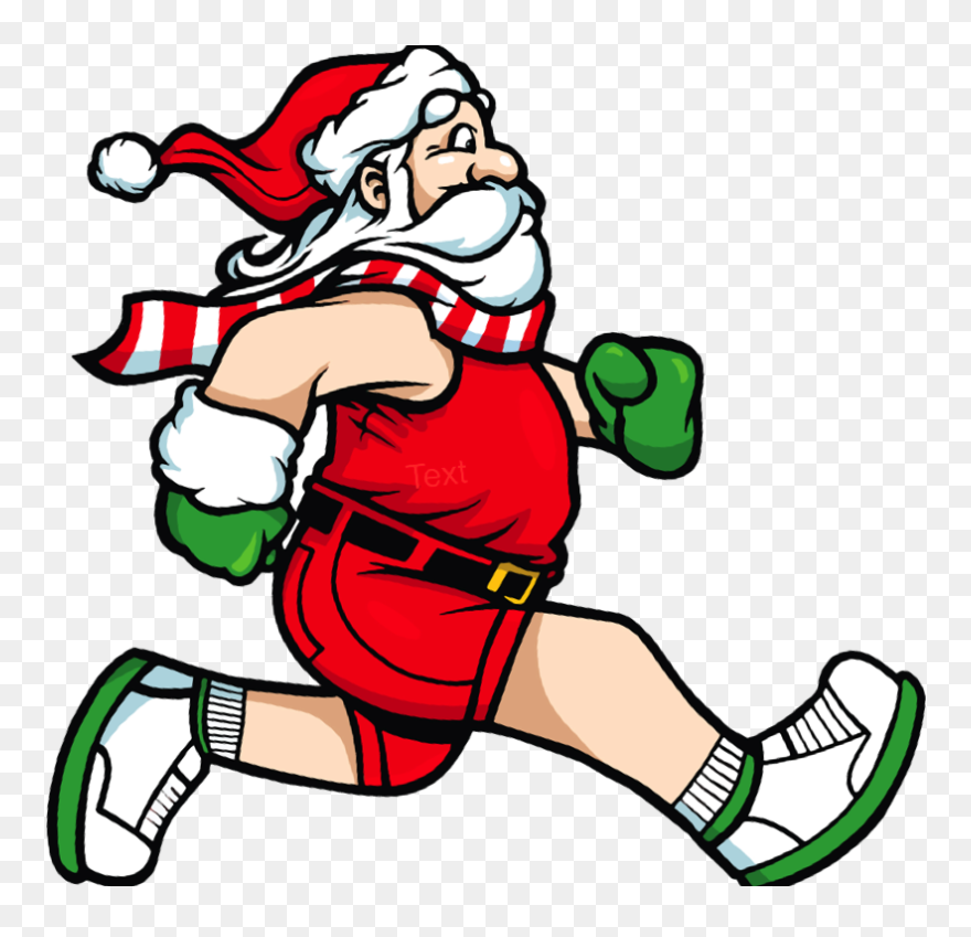 Santa Claus Running Png Clipart