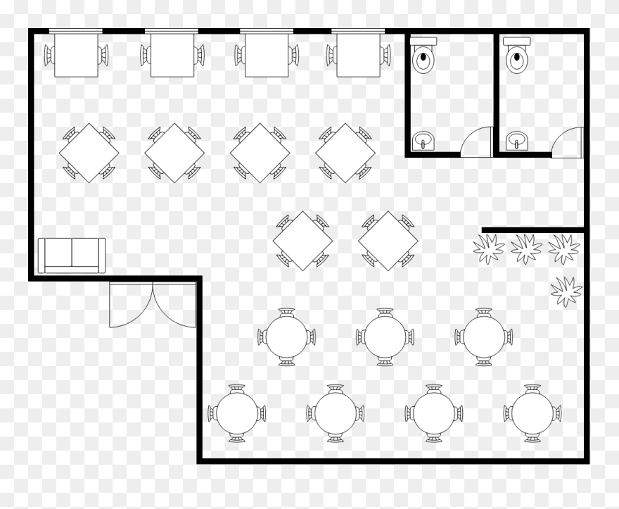 Small Restaurant Seating Plan Clipart