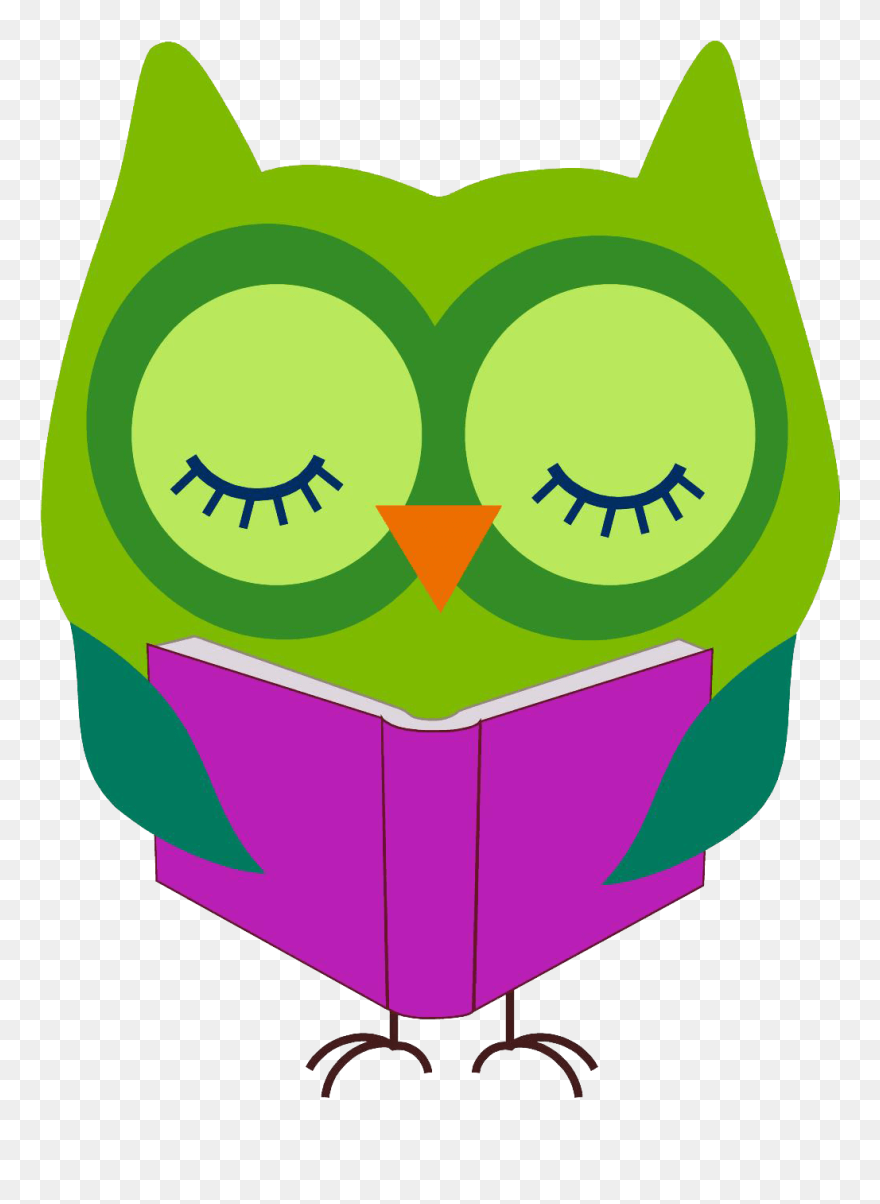 Owl Reading Clip Art - Png Download