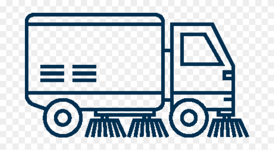 Street Sweeper Truck Drawing Clipart