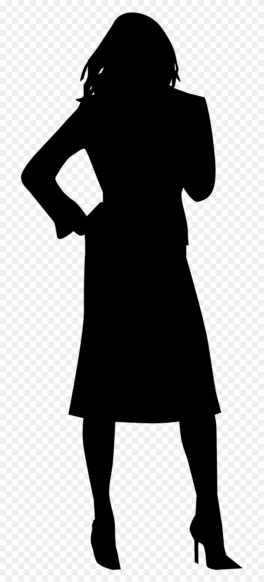 Women Silhouettes - Clipart Library - Silhouette Woman Clipart - Png Download