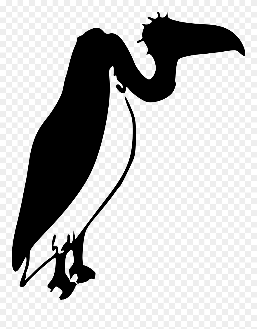 Transparent Vet Clipart Black And White - Silhouette Vulture Clipart - Png Download