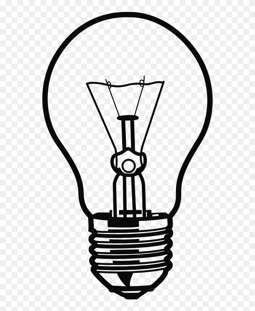 Lightbulb Drawing Lake For Free Download - Incandescent Light Bulb Clip Art - Png Download