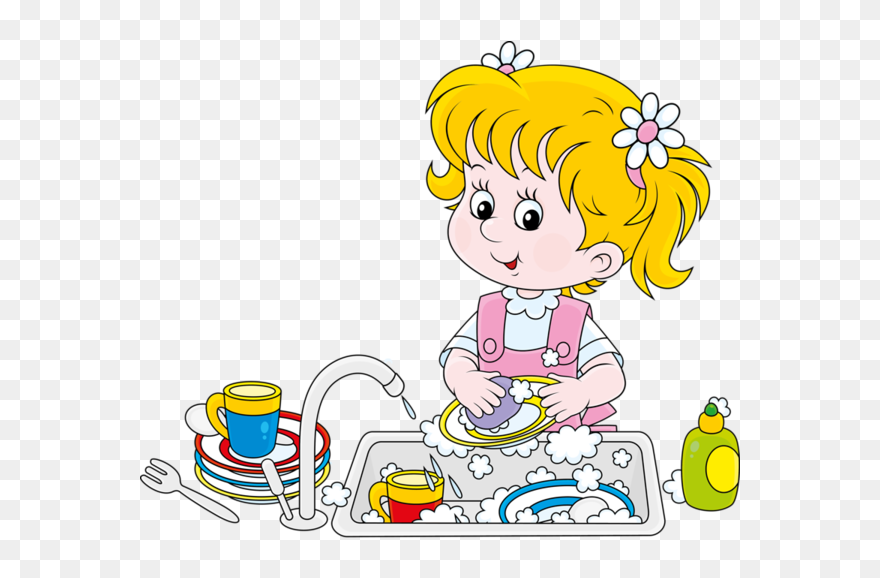 Wash The Dishes Cartoon Clipart