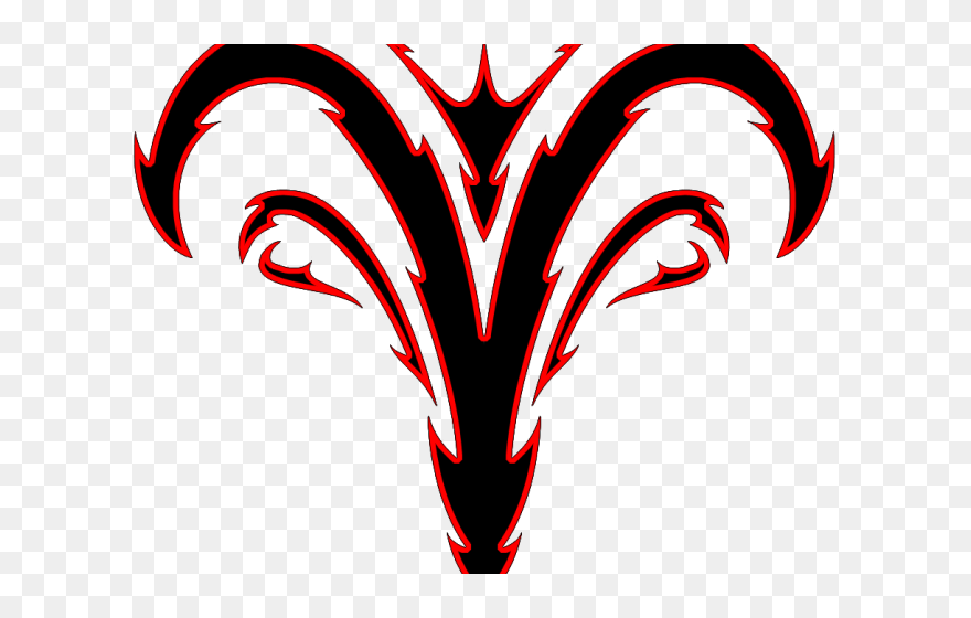 Tribal Aries Tattoo Design Clipart