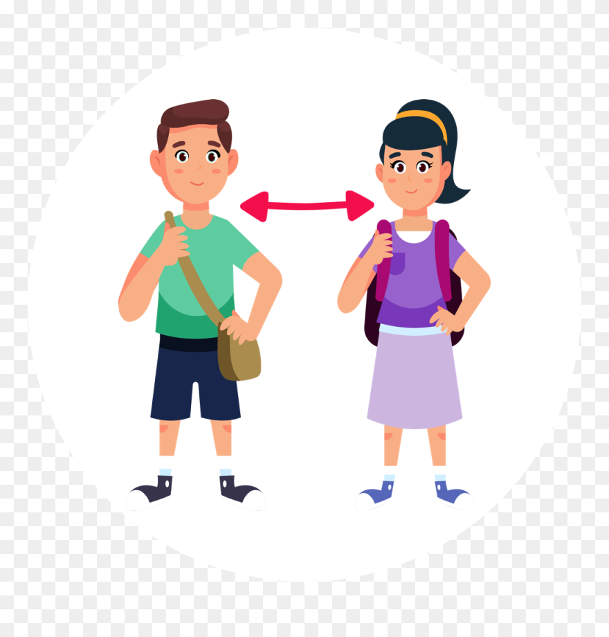 Keeping Personal Space - Cartoon Clipart