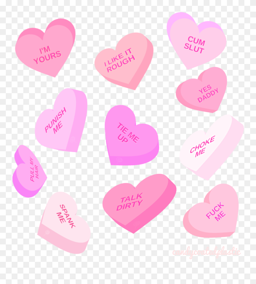 Transparent Pink Aesthetic Png - Valentines Day Heart Candy Png Clipart